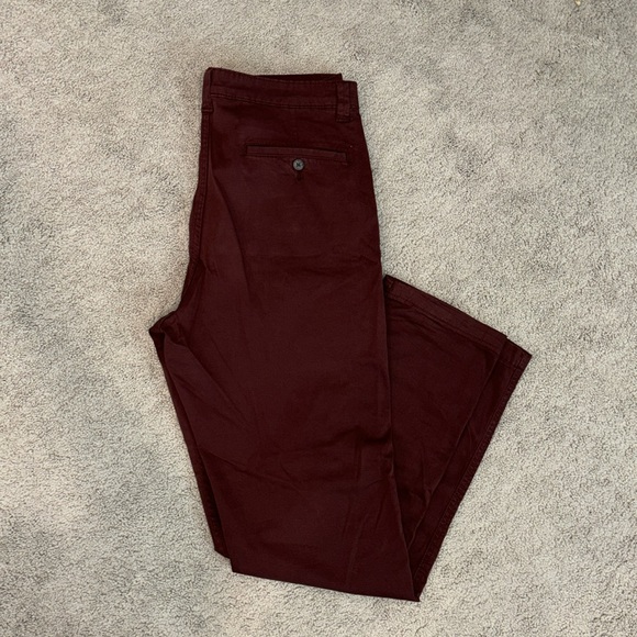 Men's Maroon Dress Pants - Picture 2 of 3